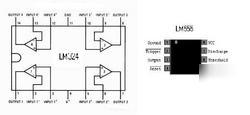 LM324 op amp & LM555 timer smt ics design kit