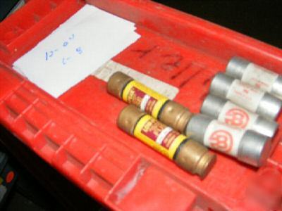 9 bussman / fusetron mixed lot