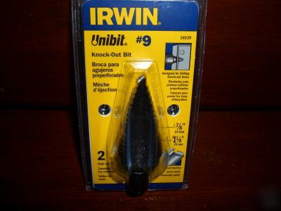 Nib irwin u it #9 2 hole sizes #10239 knock out bit 