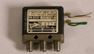 Transco 82152 spdt failsafe 28VDC microwave switch nice