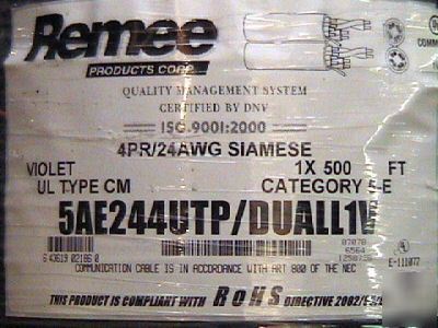New for sale>brand 500FT dual cat-5E siamese cable wire