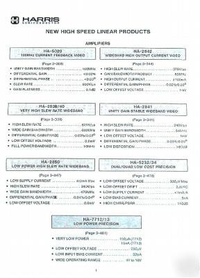 New harris, linear & telecom ic's ** **