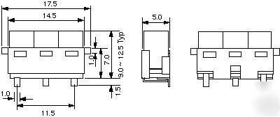 Toko 4DFB-2450T-10 2.4-2.5GHZ 3-pole band pass filters 