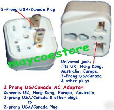 Uk europe hong kong australia to usa canada ac adaptor
