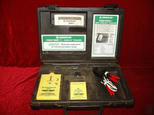 Greenlee power finder 2007 circuit tracer