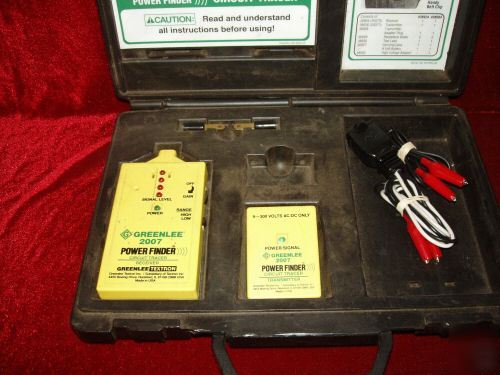 Greenlee power finder 2007 circuit tracer