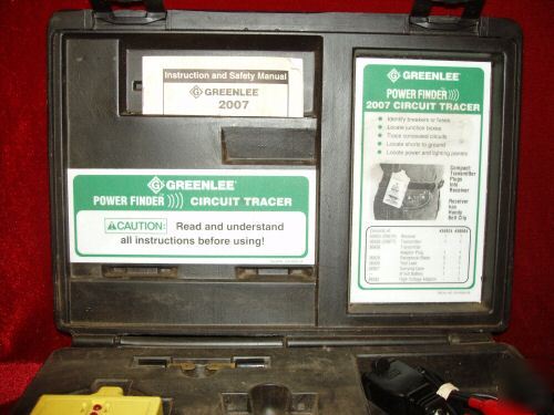 Greenlee power finder 2007 circuit tracer