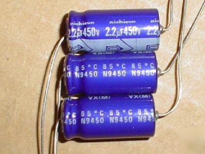 New 20 nichicon 450V 2.2UF axial capacitors capacitor 