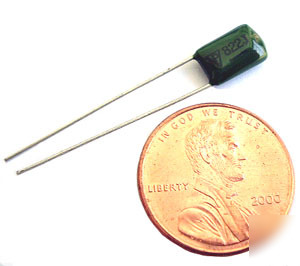 Radial film capacitors ~ .0082UF 100V 5% (100)