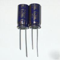 2200UF @ 6.3V electrolytic capacitor qty. 10 ea.
