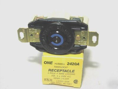 New hubbell HBL2420 nema L15-20R receptacle 2420A 