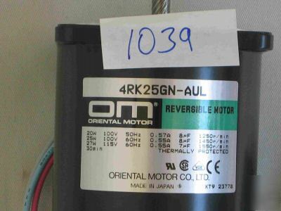Oriental motor ac reversible 1/27.5HP 4RK25GN-aul