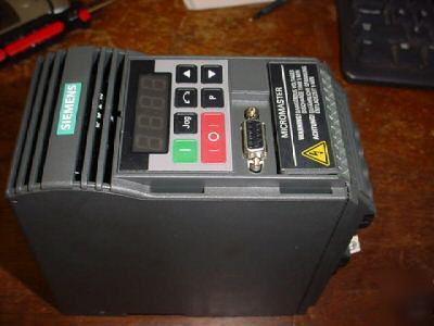 Siemens 6SE9212-0DA40 micromaster ac inverter drive 1HP