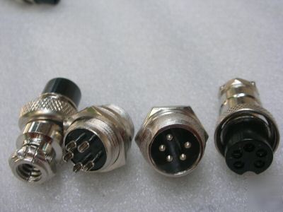 3, 5 pin male & female panel chassis connector kit,100