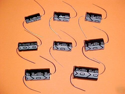 450V axial electrolytic cap kit for tube radios qty=70 