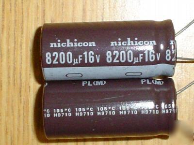 50P 16V 8200UF nichicon radial capacitors low esr 105C