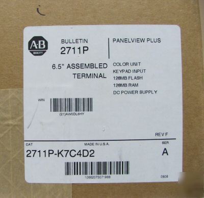 Factory sealed allen bradley 2711P-K7C4D2 a 2711PK7C4D
