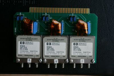 Hp 8765A microwave relay opt 015 coaxial switch lot OF3