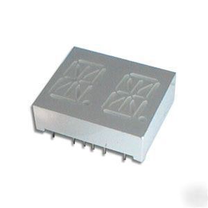 Alphanumeric display 15 segment X2 digit red, cc qty:2