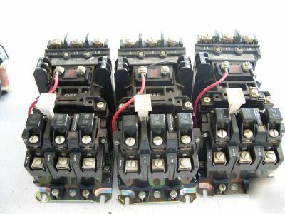 Lot of 3 used allen bradley starters size 1 m/n 509BOD