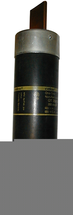 Cefco 350A 600V fusible one time fuse ot 350/600
