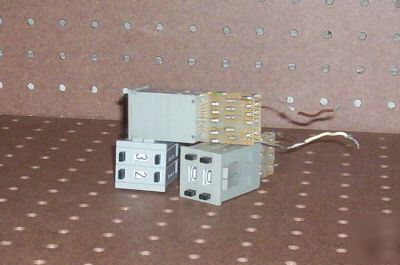 Lot of 3 hartman 111-al-1 dual pushbutton code switches