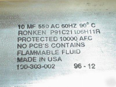 New 2 ronken 550V 10UF a/c motor run capacitors 