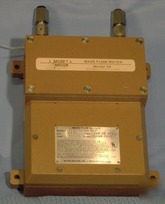 Micro motion model D6 mass flow meter sensor