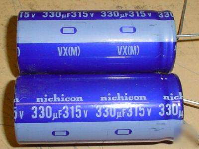 New 10PCS nichicon 315V 330UF radial capacitors 