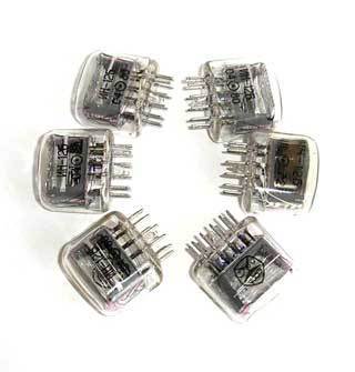 Nixie tubes in-12 lot of 6 soviet russian ussr cccp nos