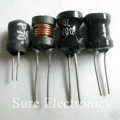100 pcs dip power inductor 4 values (4.7UH~220UH) 100X
