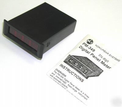 New panel meter digital pm-349 non-linear systems 3 1/2 