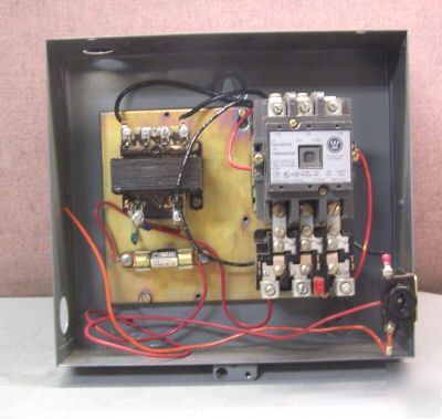 Westinghouse size 2 motor starter w/ encl 372D109GO6