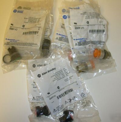 Allen bradley huge lot 800E pushbuttons & contacts wow