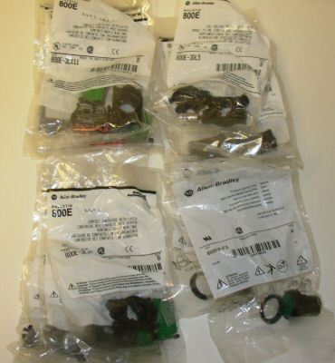 Allen bradley huge lot 800E pushbuttons & contacts wow