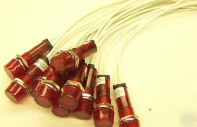 New 10 pieces mini pilot light 9MM red ac/dc 