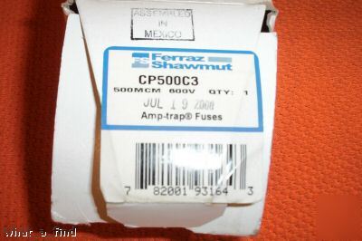 New shawmut CP6 cable protector CP500C3 cp 500 C3 fuse
