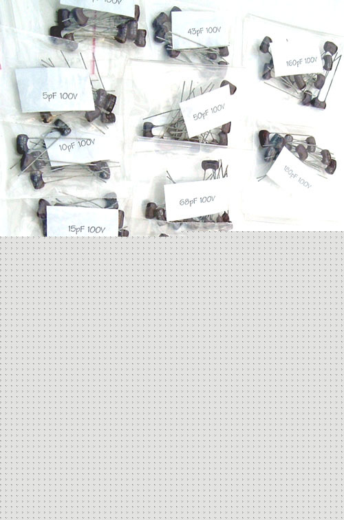 Radial silver dipped mica 100V ~ assorted capacitors