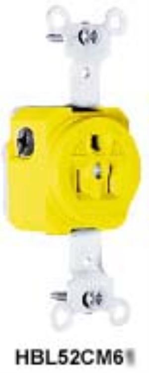 Hubbell HBL52CM61 corrosion resistant single recepticle