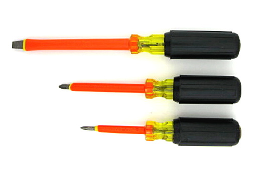 Insulated screwdriver 3 piece set cementex high voltage