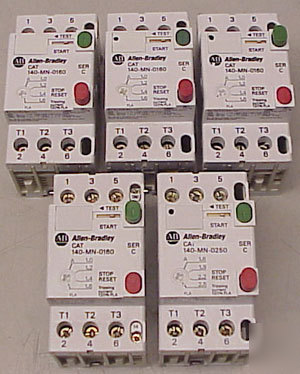 Lot 5 allen bradley manual starter breaker 140-mn-0160