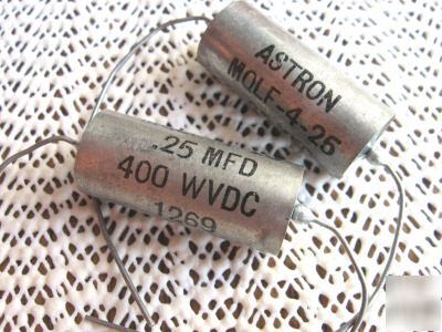 Astron vitamin-q type .25UF@400VDC capacitor-tube amp. 