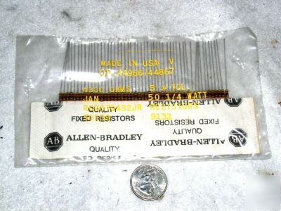 43 vintage carbon comp 4300 ohm 1/4W resistor mil ab