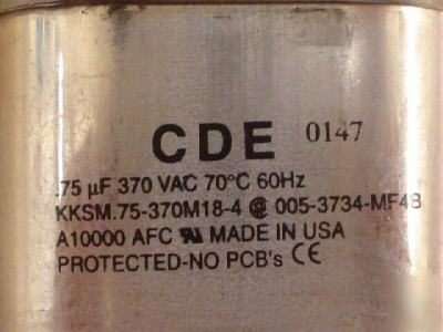 New 2 cde 370V 0.75UF motor run ac capacitors 