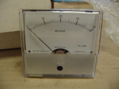 New weston model 7521 278068 ch-a 1MA dc 0-40 r.p.m. >