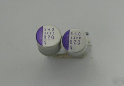 4 sanyo sepc 4V 820UF os-con aluminum solid capacitors