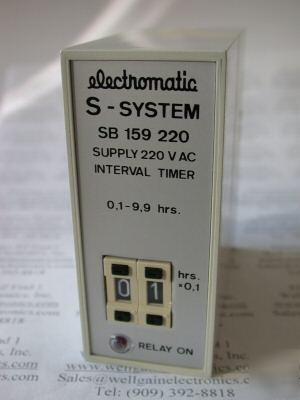 Electromatic SB159 220 s sys interval timer 0.1-9.9 hrs