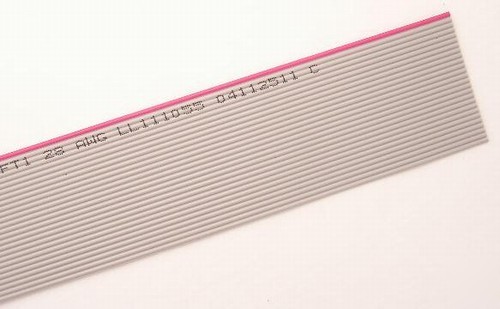Flat ribbon cable gray 28 awg idc 50 conductor 100 ft.
