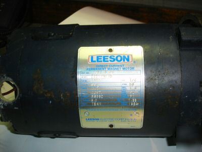 Elec motor 90VDC w transmission gear 60 ratio 1/4 hp 