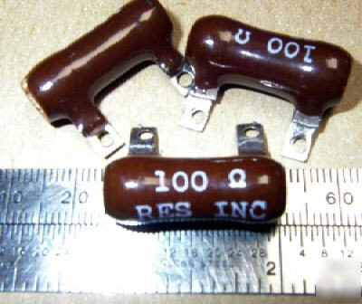100 ohm 10% @ 5 w tubular wirewound resistors (20 pcs)